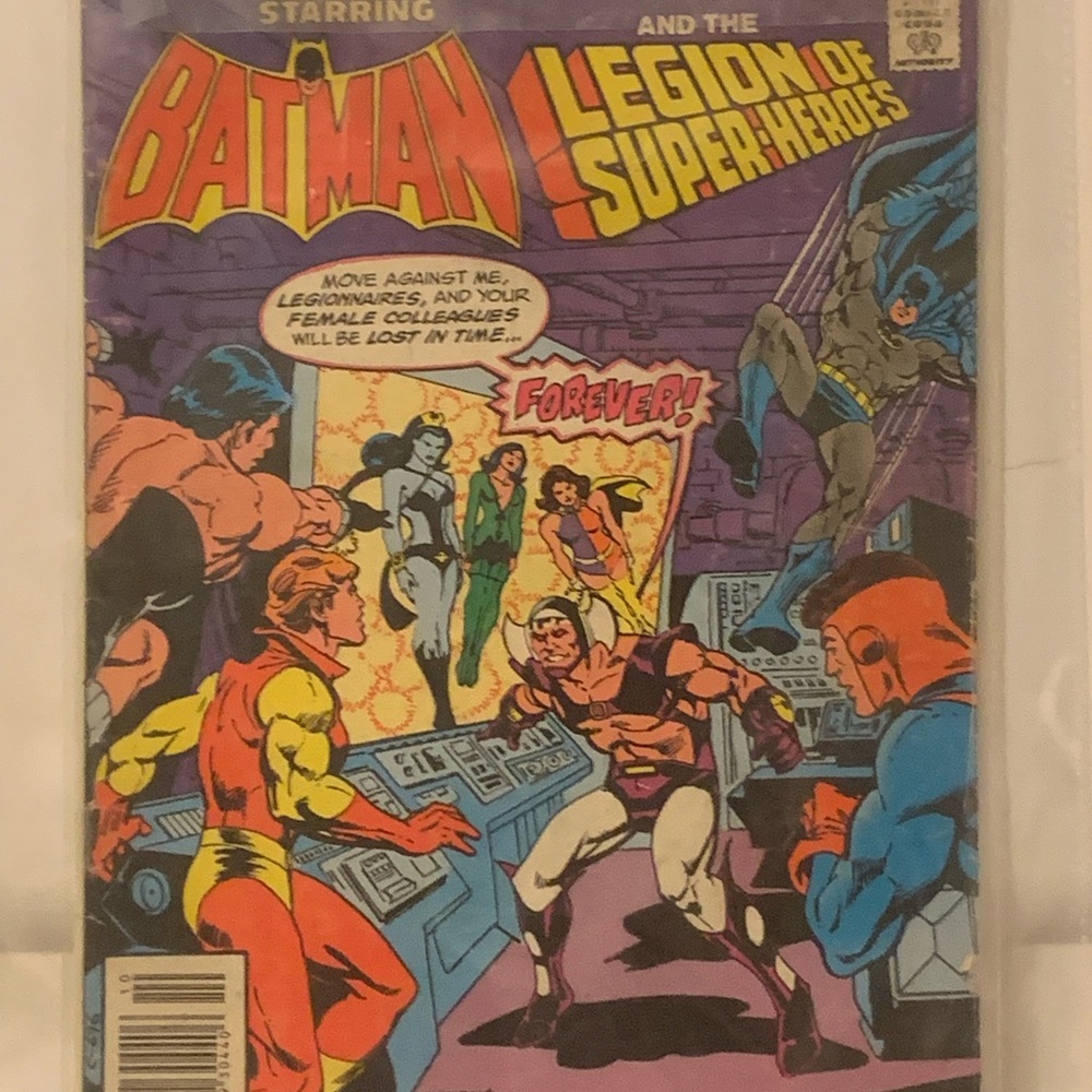 Batman and the Legion of Super-Heroes Comic Book - Colorful Vintage Cover